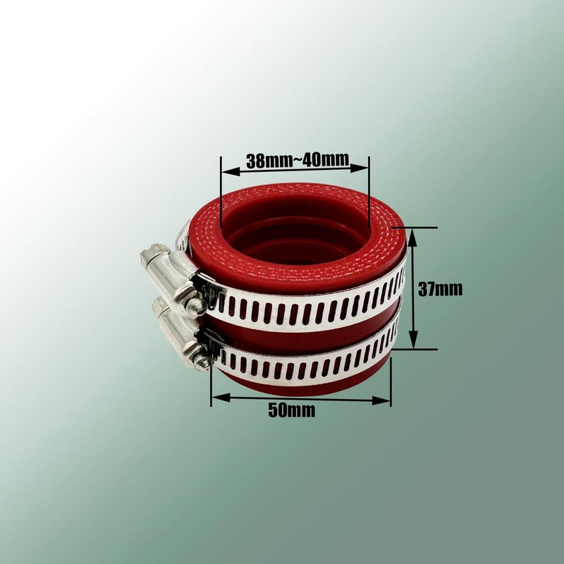 Rxmgf 35 40 45mm Carburetor Intake Pipe Manifold Adapter Boot Joint For Dirt Pit Bike Motorcycle(40mm/Red) - Image 4